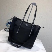 Prada Saffiano leather and nylon tote 1BG212 black HV11340VF54