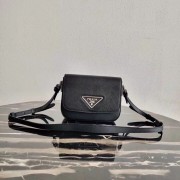 Prada Saffiano leather mini shoulder bag 2BD249 black HV02237vX95