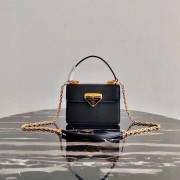 Prada Saffiano leather Prada Symbole bag 1BN021 black HV04564KX86