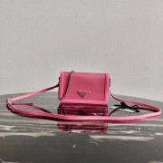 Prada Saffiano leather shoulder bag 2BP019 rose HV00640pB23