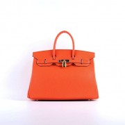 Replica 2015 Hermes Birkin 35CM H-35 gold hardware orange HV05985Ac56