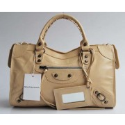 Replica balenciaga motorcycle saddle bag 38cm 084332-2- Beige HV09455KG80