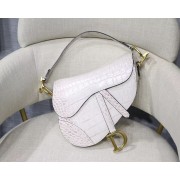 Replica Best Quality Dior SADDLE SOFT CALFSKIN BAG C9045 white HV11070Rf83