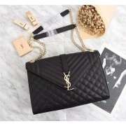 Replica Best Quality Yves Saint Laurent Cross-body Caviar leather Shoulder Bag 487256 black HV00850Rf83