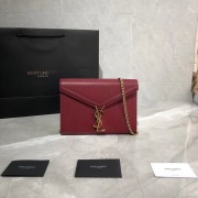 Replica CASSANDRA MONOGRAM CLASP BAG IN GRAIN DE POUDRE EMBOSSED LEATHER Y582334 Red HV05446YP94