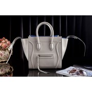 Replica Celine Luggage Phantom Tote Bag Original Leather 3341 OffWhite&Blue HV00216nB47