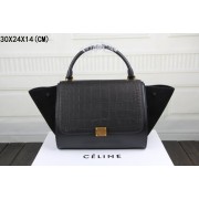 Replica Celine Trapeze Bag Original Leather 3342-4 black HV05521BB13