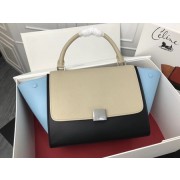 Replica Celine Trapeze Bag Original Leather 3342 Black blue grey HV05204aG44