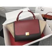 Replica Celine Trapeze Bag Original Leather 3342 Red black cream HV08327ui32