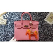 Replica Cheap Hermes Birkin 30CM tote bags litchi leather H30 cherry HV06640QC68