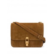 Replica Cheap Yves Saint Laurent CARRE SATCHEL IN SUEDE Y585061 brown HV00916Mq48