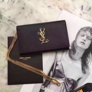 Replica Cheap Yves Saint Laurent Monogramme Cross-body Caviar Cowhide Shoulder Bag 26805 black HV04815QC68