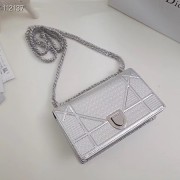 Replica Designer Dior DIORAMA leather Chain bag S0328 silver HV03275Bb80