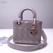 Replica Dior lucky badges Original sheepskin Tote Bag A88035 grey HV02357Ix66