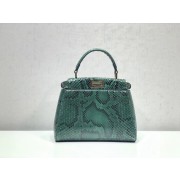 Replica Fashion Fendi MINI PEEKABOO Handbag python 8BN244K green HV10127HM85