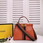 Replica FENDI PEEKABOO ICONIC leather bag F0826 orange HV00330KG80