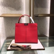 Replica Fendi PEEKABOO REGULAR Handbag in red Roman leather 8BN304A HV10191YP94