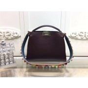 Replica Fendi PEEKABOO Tote Bag 3659 Wine HV04377BJ25