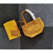 Replica Goyard Calfskin Leather Mini Tote Bag 6782 Yellow HV05848Jw87