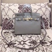 Replica Hermes Birkin H25 litchi grain dark gray HV11504VA65