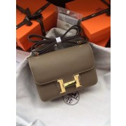 Replica Hermes Constance Bag Epsom calfskin H0713 grey HV08584VA65