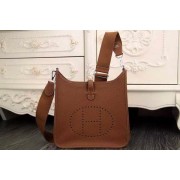 Replica Hermes Evelyne 28cm Messenger Bag Original Leather H1188 Wheat HV02612Hd81