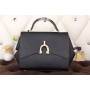 Replica Hermes kelly 35CM stirrup top handle bag 30560 black HV00727BJ25