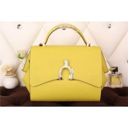 Replica Hermes kelly 35CM stirrup top handle bag 30560 yellow HV01425KG80