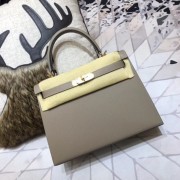 Replica Hermes original Kelly Epsom Leather KL32 grey HV01111YP94