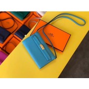 Replica Hermes Original kelly espom leather to go woc Bag H4087 blue HV00373Jw87