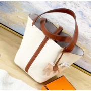 Replica Hermes Picotin Lock 22cm Bags Litchi Leather HPT88 White HV07405ec82