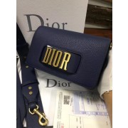 Replica Jadior flap bag calfskin cross-body bag M8000 dark blue HV02013ED66