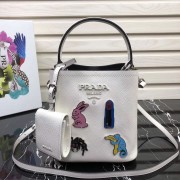 Replica Prada Panier small Saffiano Bag 1BA217 White HV06867ui32