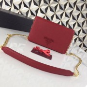 Replica Prada Saffiano leather shoulder bag 1BP012-2 red HV00641it96