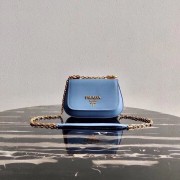 Replica Prada Saffiano leather shoulder bag 2BD275 blue HV03345Kg43