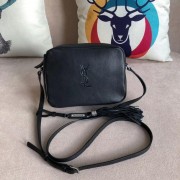 Replica SAINT LAURENT Lou linen camera bag 97641 black HV03108ED66