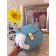 Replica Top Chloe Drew Shoulder Bags Calfskin Leather 3369 SkyBlue HV07596Cq58