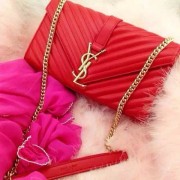 Replica Yves Saint Laurent Classic Flap Bag Nappa Leather 33210 Red HV10947BJ25