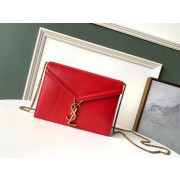 SAINT LAURENT Cassandra leather shoulder bag 532750 red HV00793Fh96