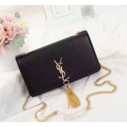 SAINT LAURENT Kate Tassel Monogram small leather cross-body bag 499859 black HV05938MO84