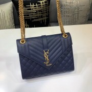 SAINT LAURENT Medium satchel 487206 dark blue HV00467iZ66