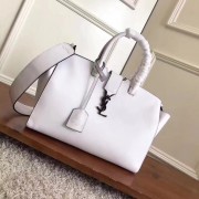 SAINT LAURENT Monogram Cabas small leather tote 3807 white HV03114FA31