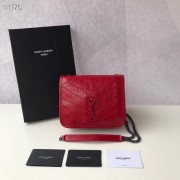 SAINT LAURENT Niki Mini leather shoulder bag 03743 red HV07911dX32