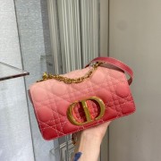 SMALL DIOR CARO BAG Pink Gradient Cannage Lambskin M9241 HV00309Mn81