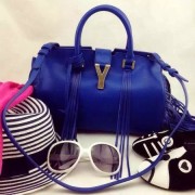 YSL Fringed bag 40992 blue HV01101Dq89