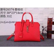 Yves Saint Laurent Litchi Leather Tote Bag 26574 Red HV06623sp14