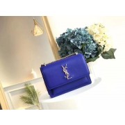 Yves Saint Laurent Original Leatehr mini Shoulder Bag 8004 blue HV05176rJ28