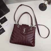 Yves saint Laurent Original loulou Calf leather Shoulder Bag 502717 wine HV05816su78