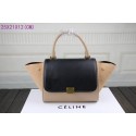 2015 Celine classic nubuck leather with original leather 3345 black&apricot HV11135Gp37