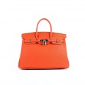 2015 Hermes Birkin 35CM H-35 silver hardware orange HV09244Kn56